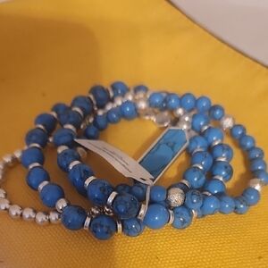 Park Lane Blue Denver Beaded Bracelet Set